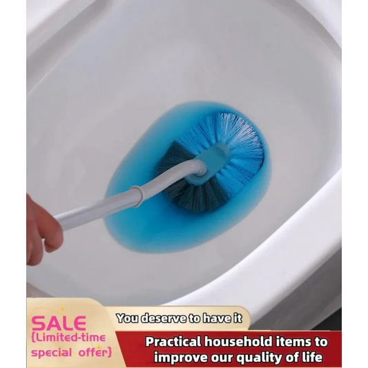 Wall-Mounted Toilet Brush | Soft Nylon Bristles | Deep Corner Cleaning Design