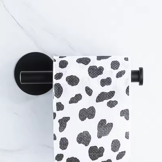 Black Aluminum Alloy Toilet Paper Self-Adhesive 3M Wall Mounted Holder