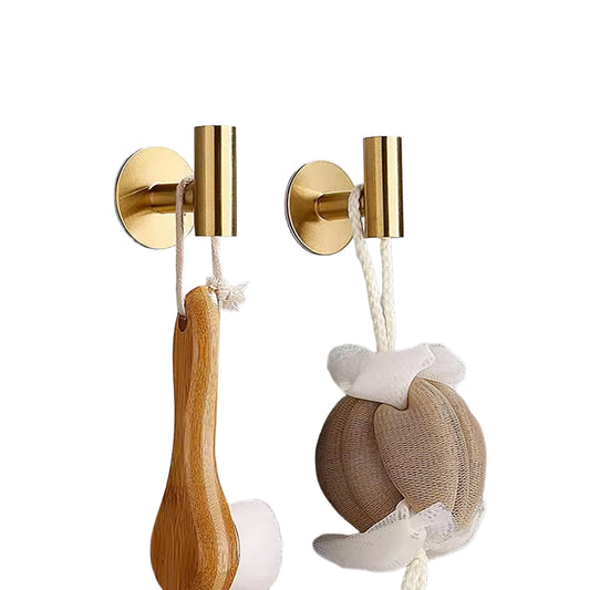Stainless Steel Adhesive Bathroom & Kitchen Hangers Hooks (2PCS)