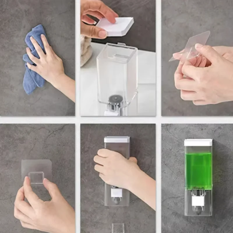 Stay Clean & Organized – Manual Wall Bathroom Transparent Soap Dispenser