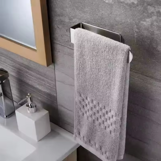 9inch-Silver U-Shaped Bathroom Towel Storage Rack