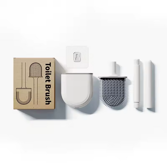 Bathroom Toilet Brush System with Quick-Dry Wall Holder