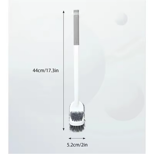 Long Handle Wall-Mounted Toilet Brush with Suction Cup Double-Sided Deep Cleaning