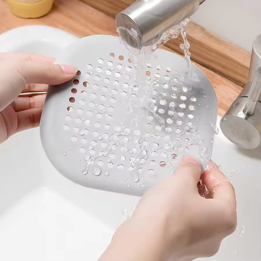 Bathroom Silicone Drain Cover Hair Mat