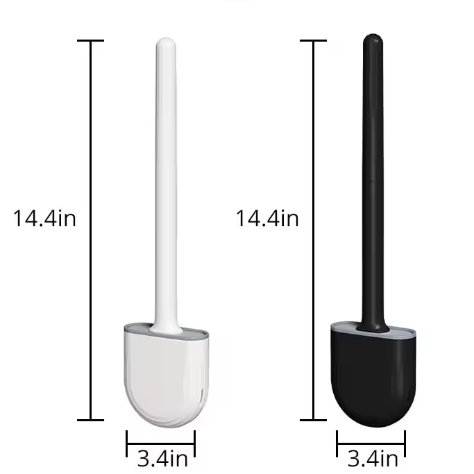 Bathroom Toilet Brush System with Quick-Dry Wall Holder