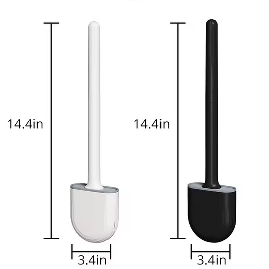 Bathroom Toilet Brush System with Quick-Dry Wall Holder