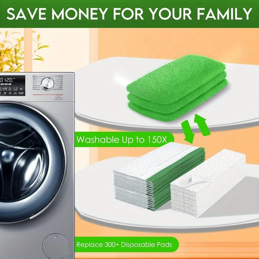 Clean Smarter – Reusable Ultra-Fine Mop Pads (4 Pack)