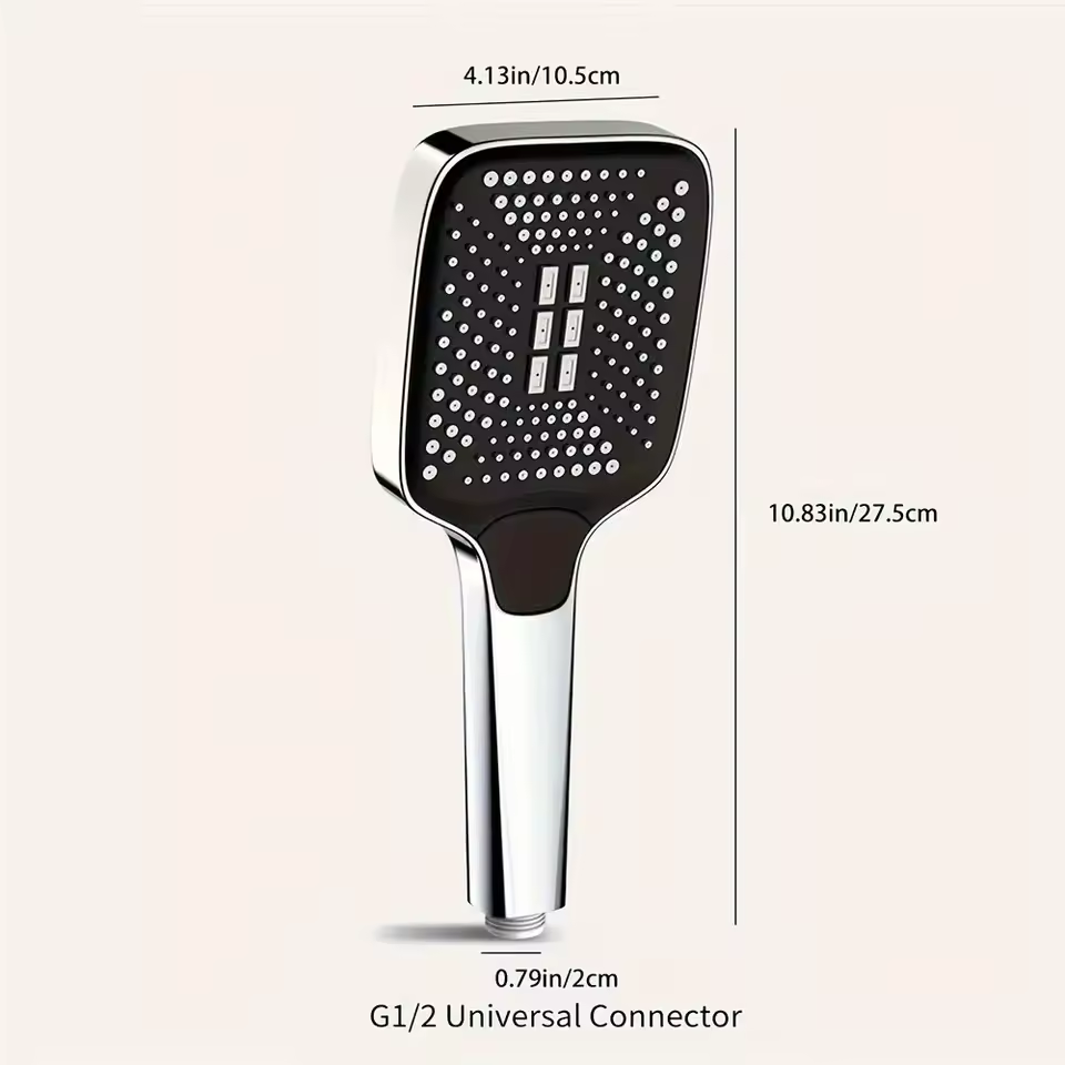 High Pressure Head Water 3-Mode Saving Shower Silver