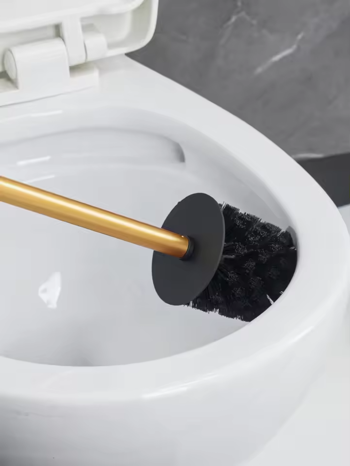 Add Luxury Clean – Golden Toilet Brush Set