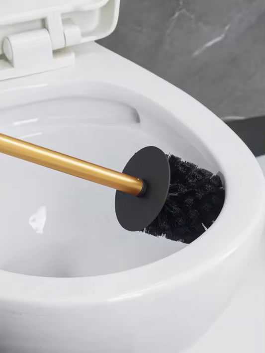 Add Luxury Clean – Golden Toilet Brush Set