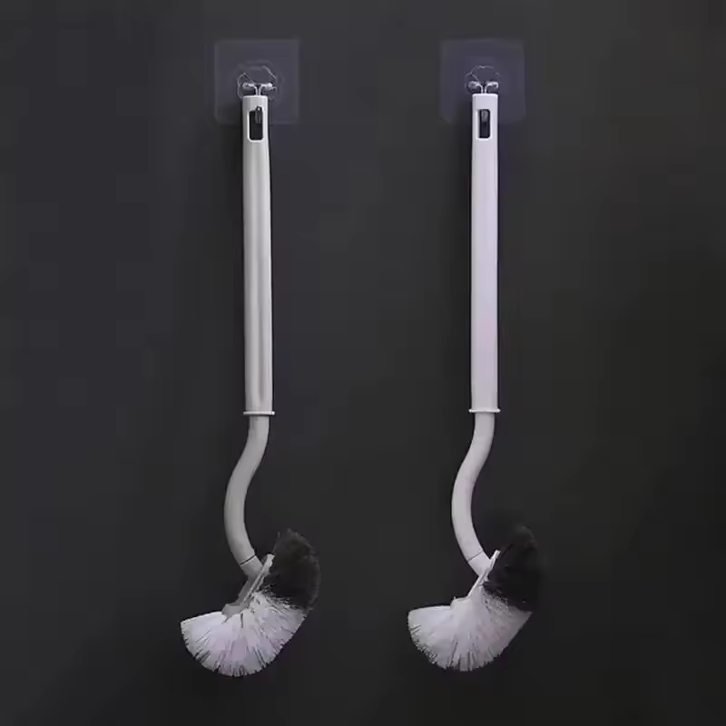 Wall-Mounted Toilet Brush | Soft Nylon Bristles | Deep Corner Cleaning Design