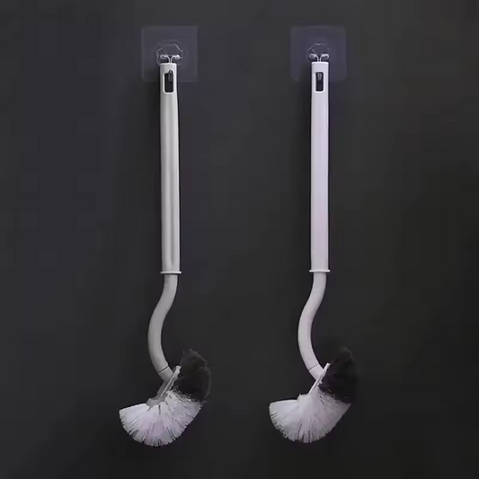 Wall-Mounted Toilet Brush | Soft Nylon Bristles | Deep Corner Cleaning Design