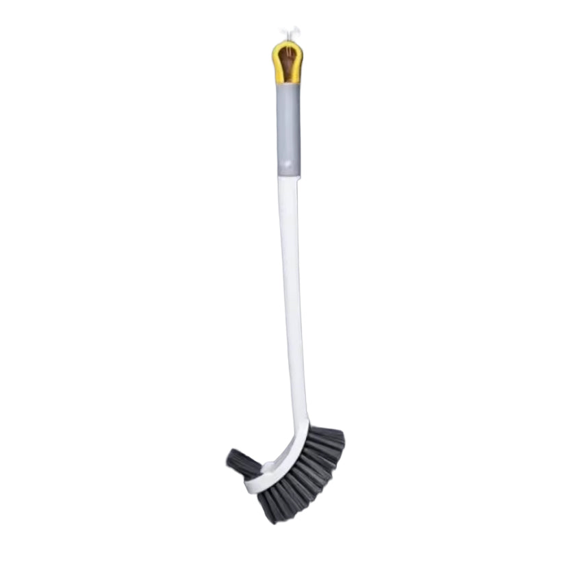 Long Handle Wall-Mounted Toilet Brush with Suction Cup Double-Sided Deep Cleaning