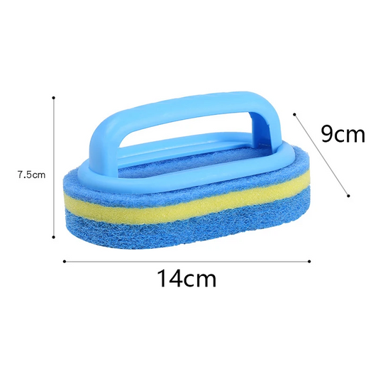 Household 3Pcs Sponge Handle Bathtub Tile Scrub Bathroom Cleaning Brush