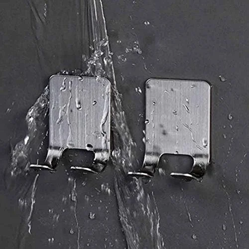 6pcs Stainless Steel Razor Holder & Shaver Stand Bathroom Hook Organizer