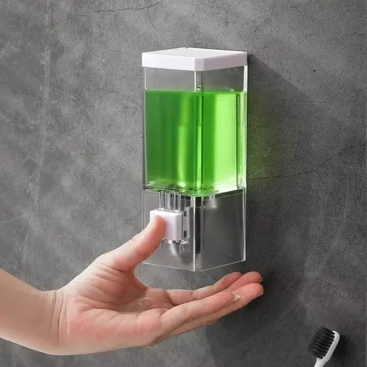 Stay Clean & Organized – Manual Wall Bathroom Transparent Soap Dispenser