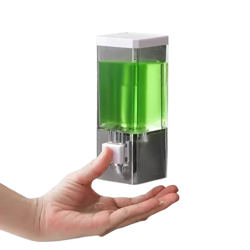 Stay Clean & Organized – Manual Wall Bathroom Transparent Soap Dispenser