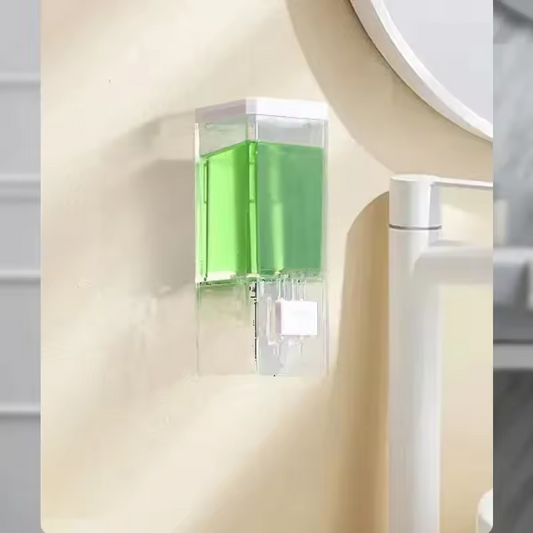 Stay Clean & Organized – Manual Wall Bathroom Transparent Soap Dispenser