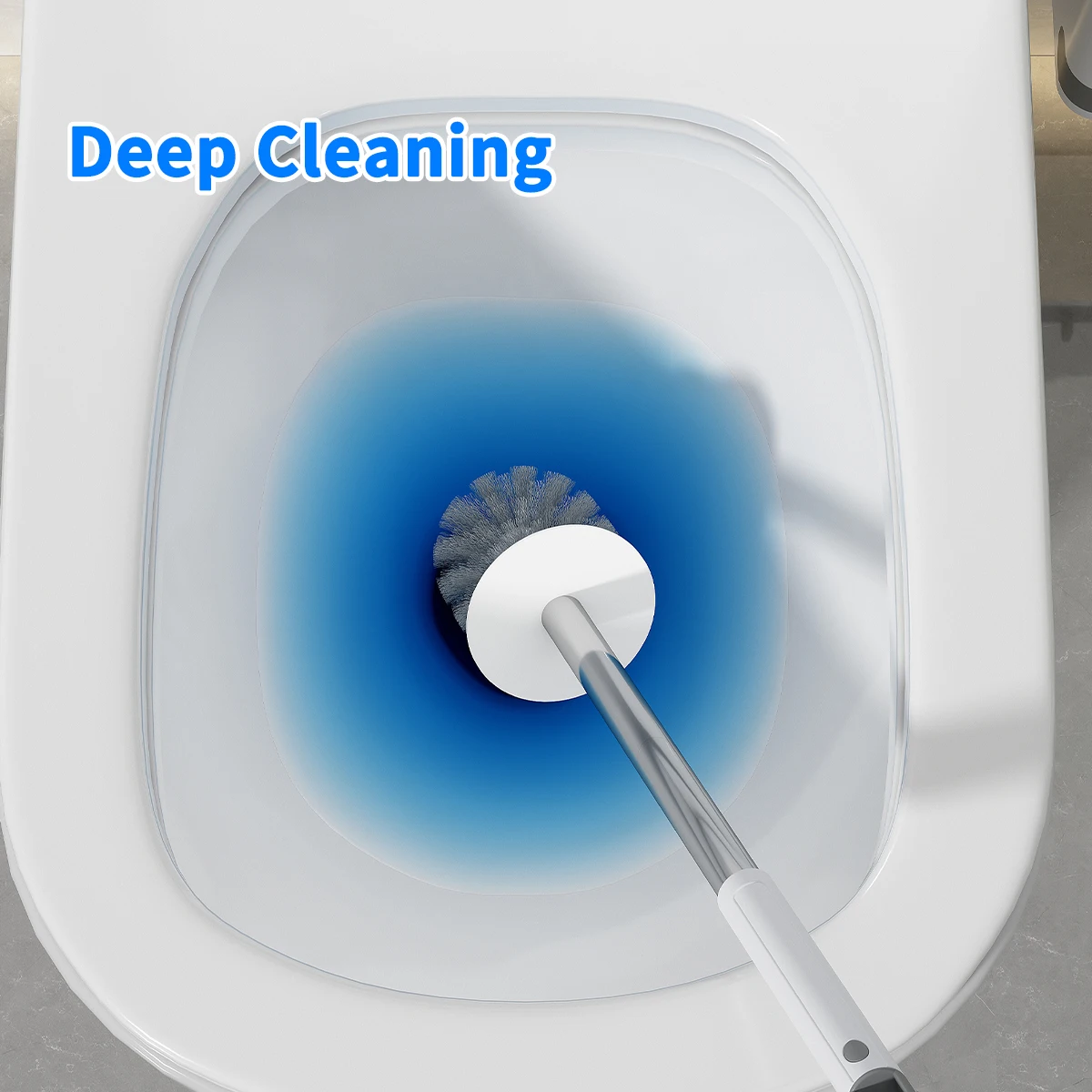 Long Handle Plastic Toilet Brush with Drainable Base Cleaning Brush