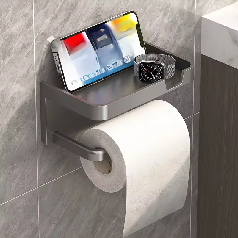 Upgrade Your Bathroom – Toilet Paper Holder with Shelf