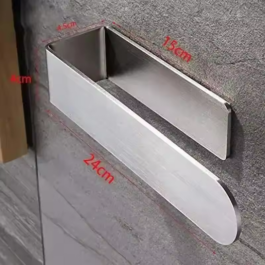 9inch-Silver U-Shaped Bathroom Towel Storage Rack