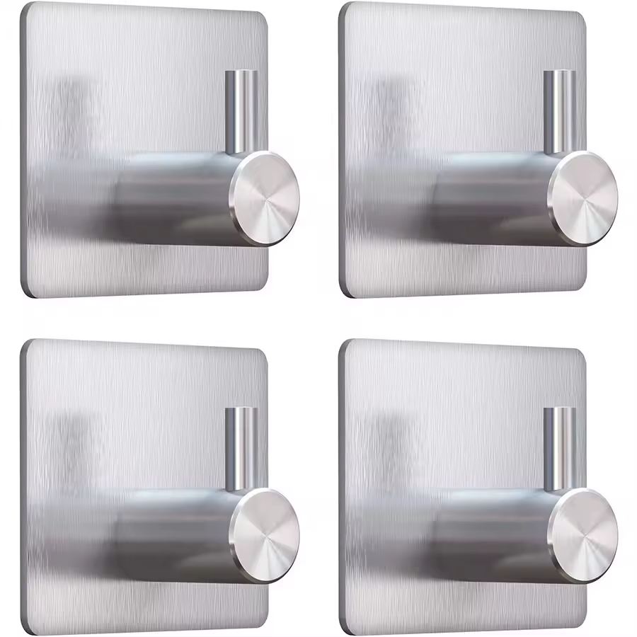 Modern Style Stainless Steel Adhesive Hooks for Bathroom Room Kitchen Clothes