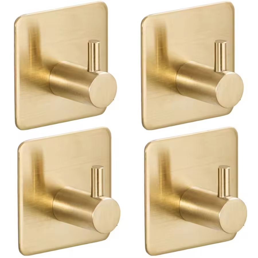 Modern Style Stainless Steel Adhesive Hooks for Bathroom Room Kitchen Clothes