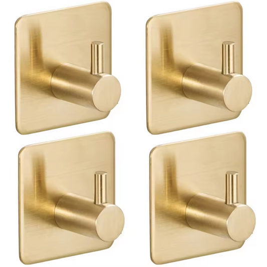Modern Style Stainless Steel Adhesive Hooks for Bathroom Room Kitchen Clothes