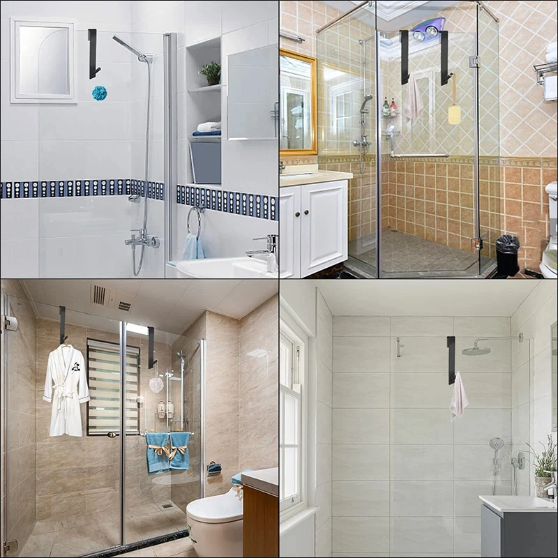 Hang Without Drilling – Over Door Shower Room Hooks