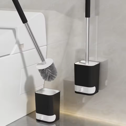 Long Handle Plastic Toilet Brush with Drainable Base Cleaning Brush