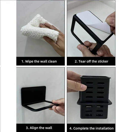 Wall Mounted Storage Box Bathroom & Kitchen Organizer