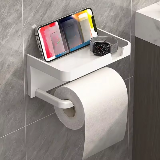 Upgrade Your Bathroom – Toilet Paper Holder with Shelf