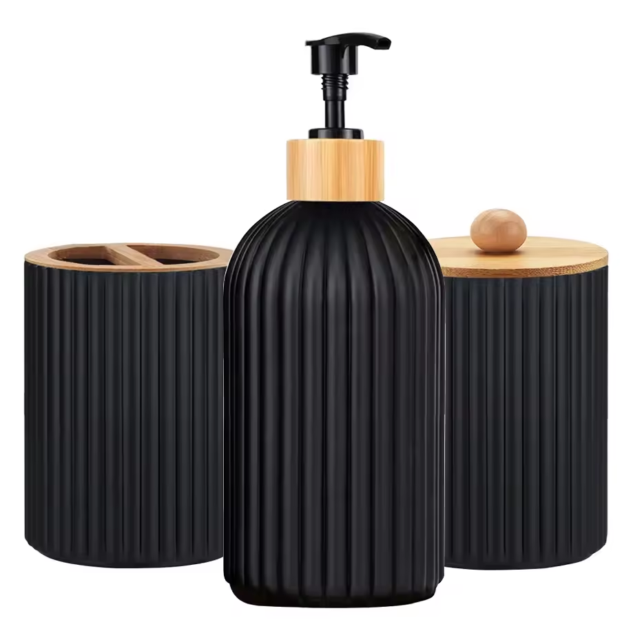 Bathroom Countertop Hand Soap Dispenser Organizer Set