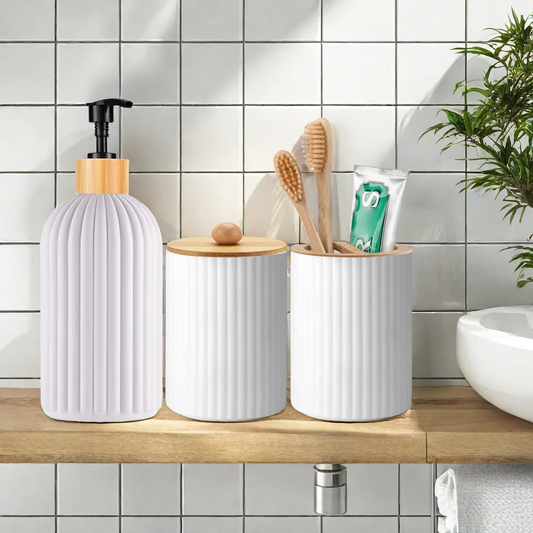 Bathroom Countertop Hand Soap Dispenser Organizer Set