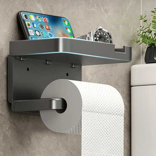 Upgrade Your Bathroom – Toilet Paper Holder with Shelf