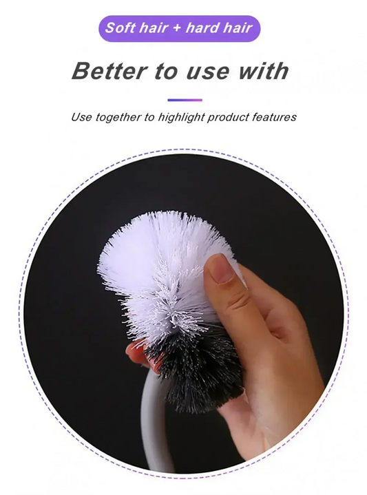 Wall-Mounted Toilet Brush | Soft Nylon Bristles | Deep Corner Cleaning Design