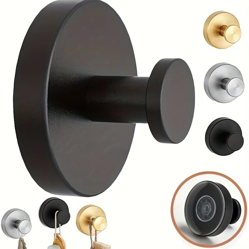 (2PCS) Suction Cup Bathroom Hanging Towels Robe Loofah Hooks