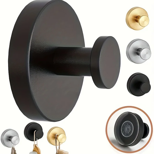 (2PCS) Suction Cup Bathroom Hanging Towels Robe Loofah Hooks