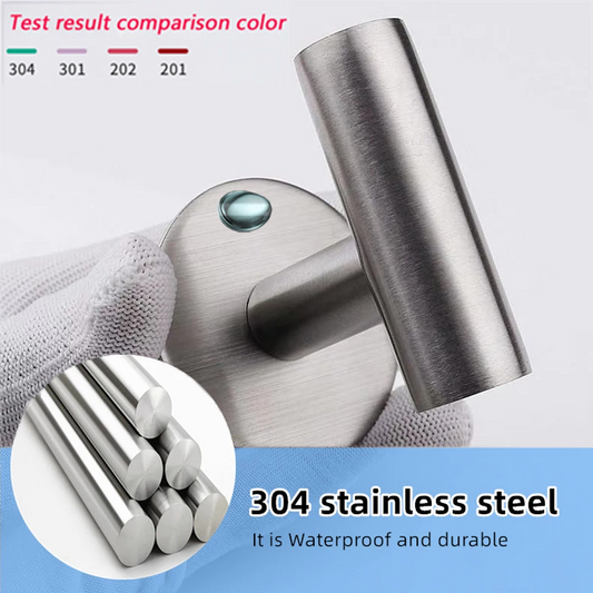 Stainless Steel Adhesive Bathroom & Kitchen Hangers Hooks (2PCS)