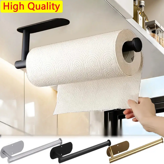 Toilet Roll Paper Stainless Steel Kitchen Towel Holder Adhesive Tissue Hanger