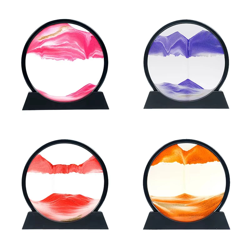 3D Moving Sand Art Hourglass Decor