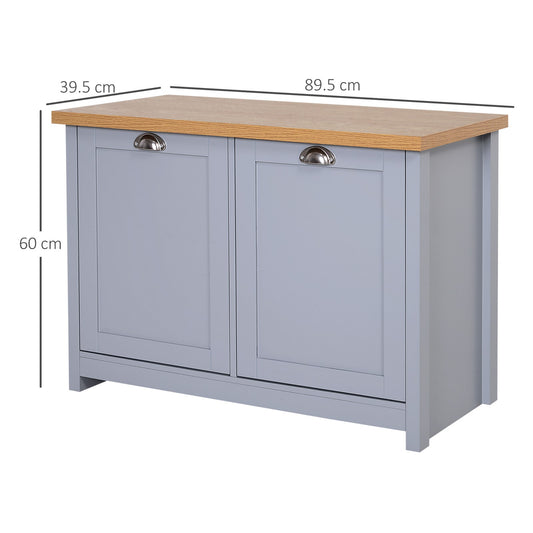 HOMCOM Shoe Cabinet 4Storage Units Wood Effect Top Entryway Livingroom Furniture
