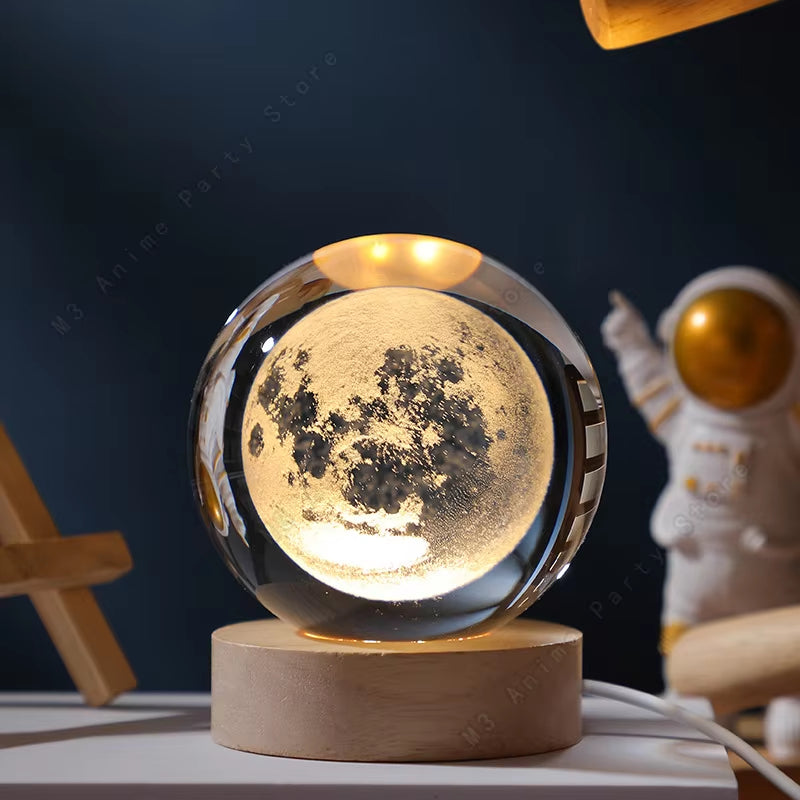 3D Crystal Ball Galaxy LED Night Light