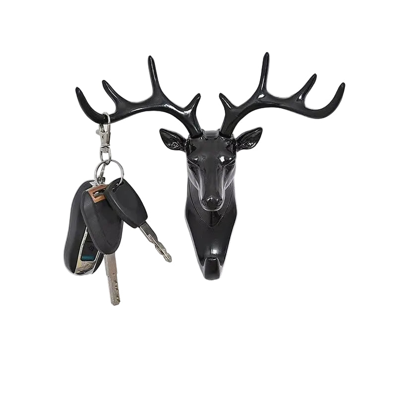 Vintage Deer Antler Wall Hook Rack