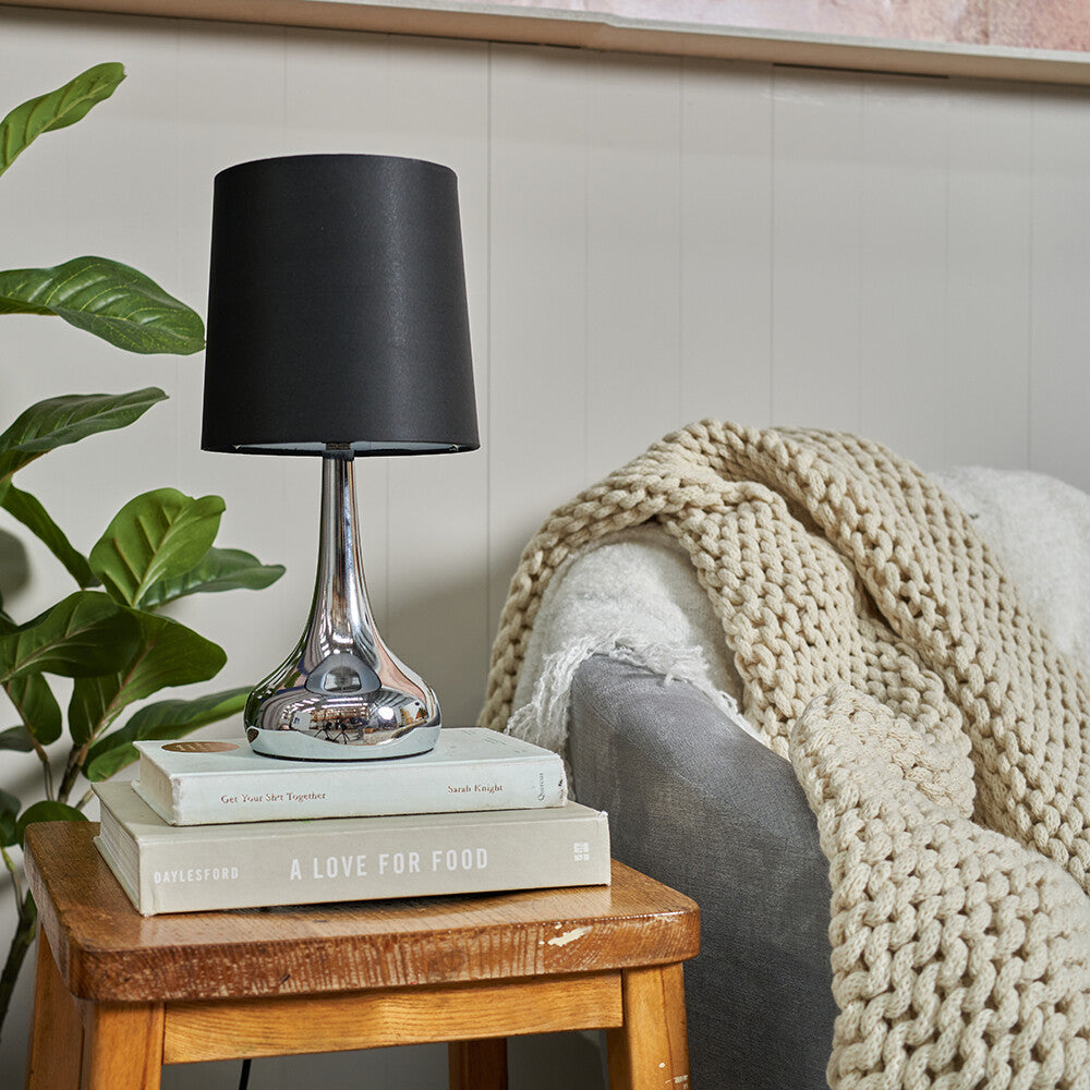 2 X Touch Table Lamps 34Cm Dimmer Bedside Lights Living Room Reading Small Lamp