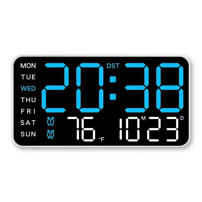 Giant Smart LED Wall Clock with Temperature