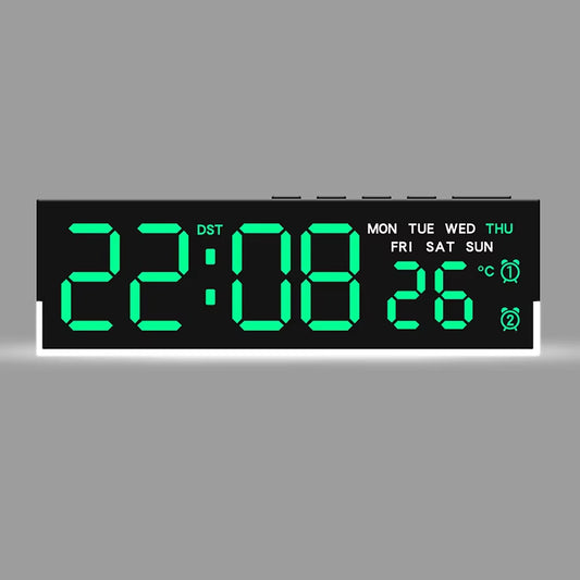 LED Digital Alarm Clock with Temp & 2 Alarms