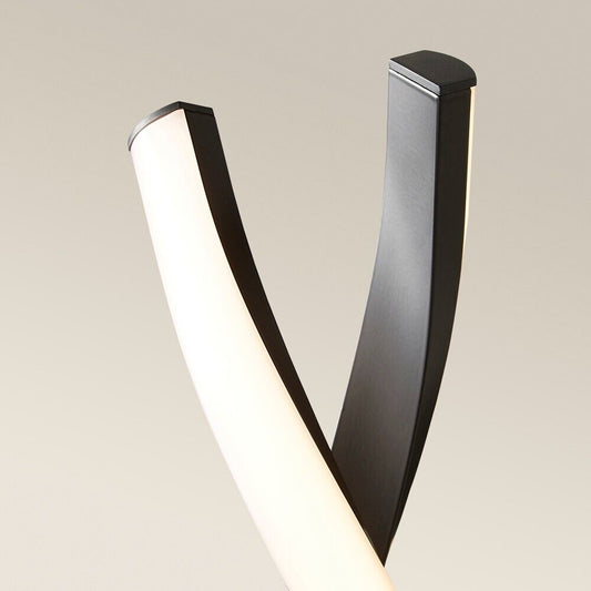 Touch Table Lamp Light Black Twist Integrated LED Living Room Bedside Lighting
