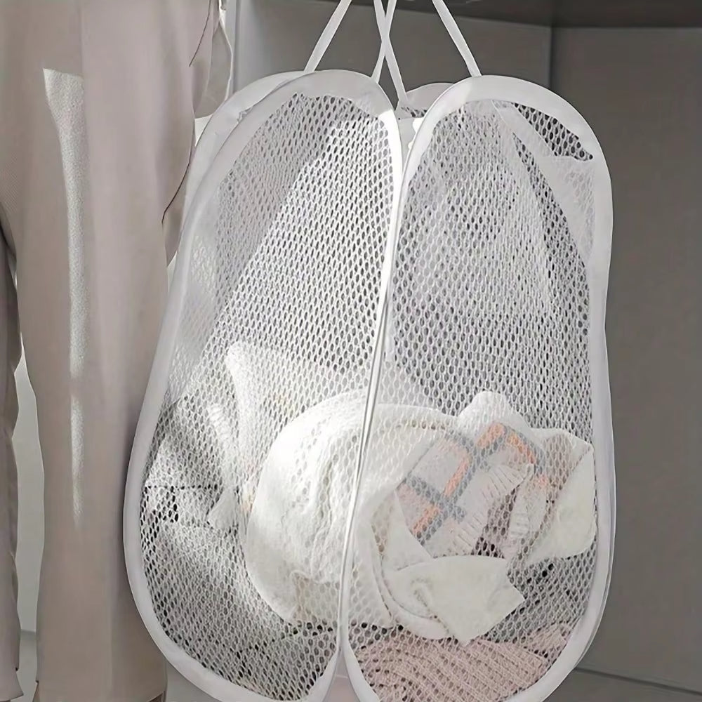 Collapsible Pop-Up Mesh Laundry Basket Hamper