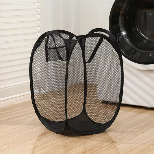 Collapsible Pop-Up Mesh Laundry Basket Hamper
